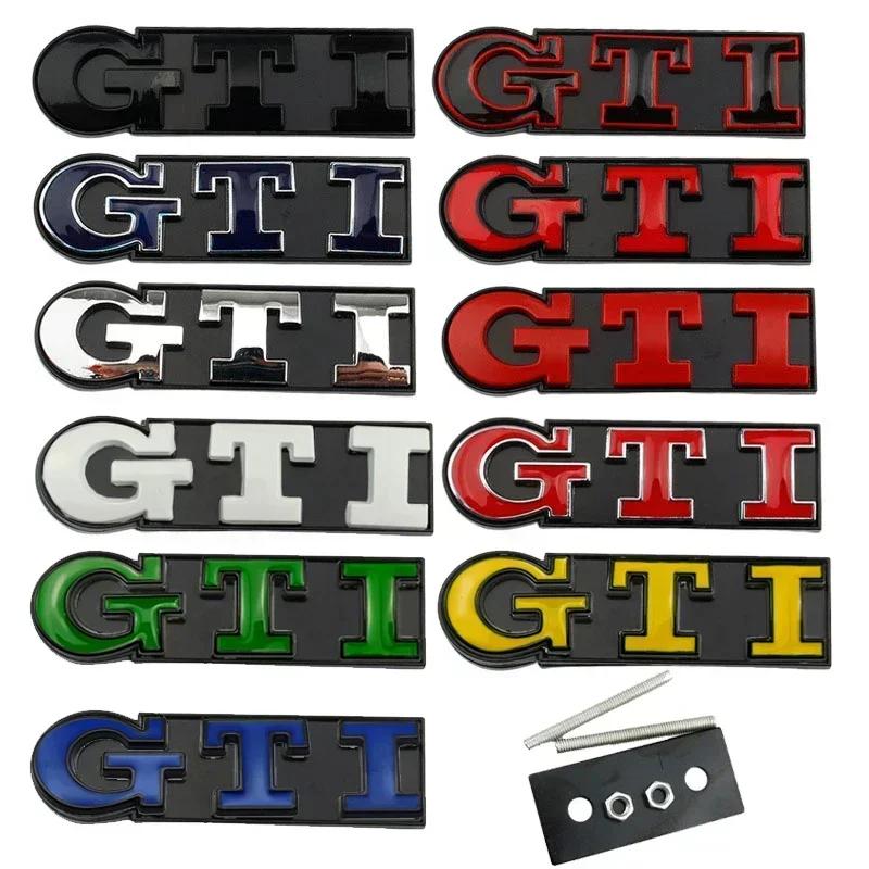 AABIK1 Metal Car Front Grille Emblem Badge for Volkswagen GTI Logo Polo Caddy Golf 4 5 6 8 Jetta Tiguan Touran Passat T-Roc MK3 MK4 MK5
