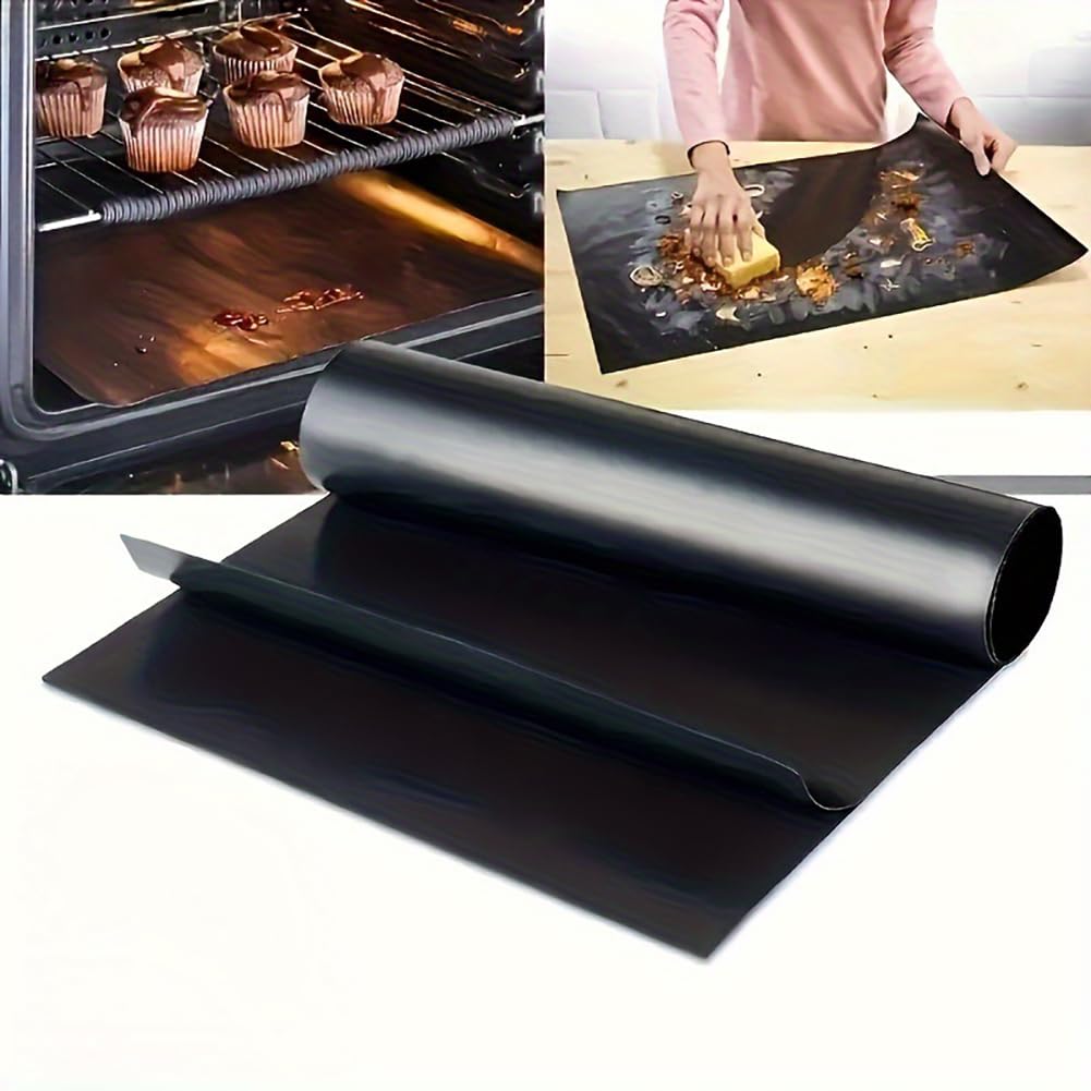 2 Pack of Heavy Duty Non-Stick Oven Liners: BPA and PFOA Free, Great for electric ovens, gas stoves, microwaves, charcoal and gas grills