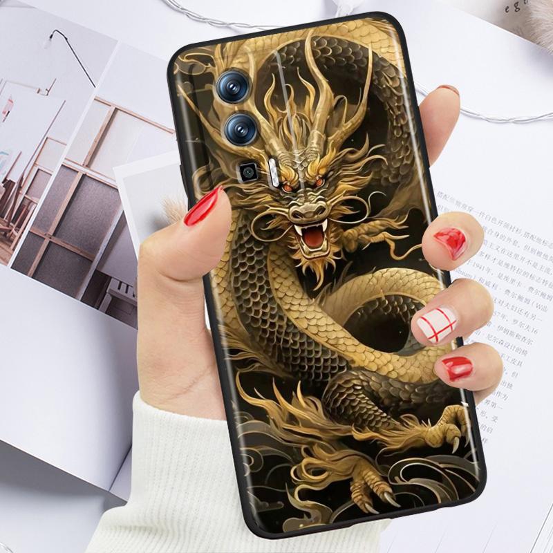 True Dragons For Xiaomi Redmi 9A 9C 9AT 10C 9 9T 10 12C 13C 8 12 K60 A1 K50 K40 5G Black Funda Phone Case