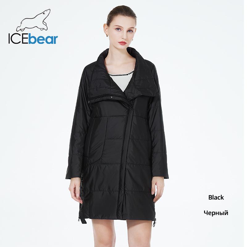 ICEbear Новинка 2024 года, женская весенняя куртка, хлопковое теплое модное пальто высокого качества, брендовые женские повседневные парки GWC22031I