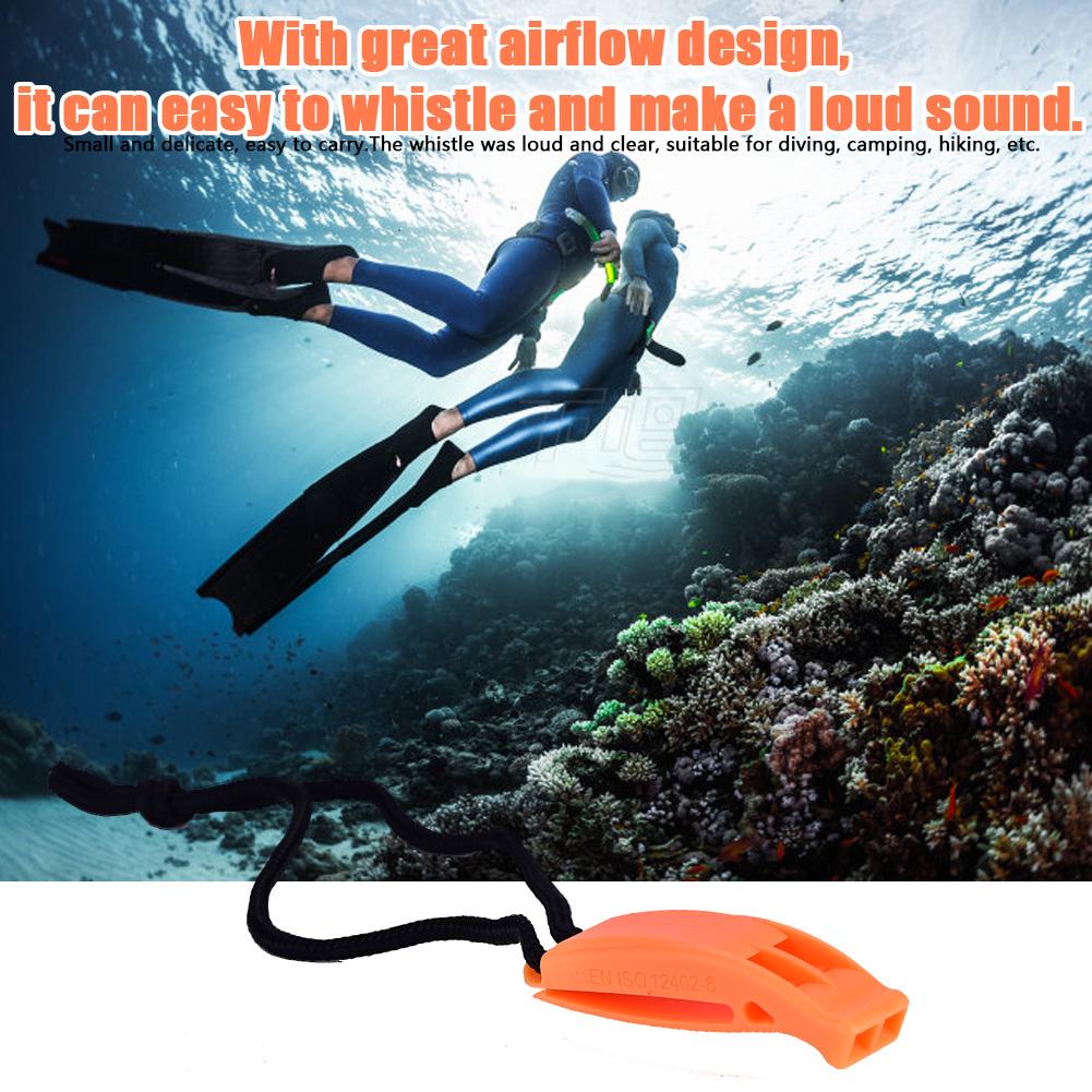 Loud Survival Safety Emergency Rescue Whistle for Diving Hiking Camping(Orange)