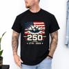 Футболка к 250-летию США, патриотическая, 250 лет, американский, 4 июля