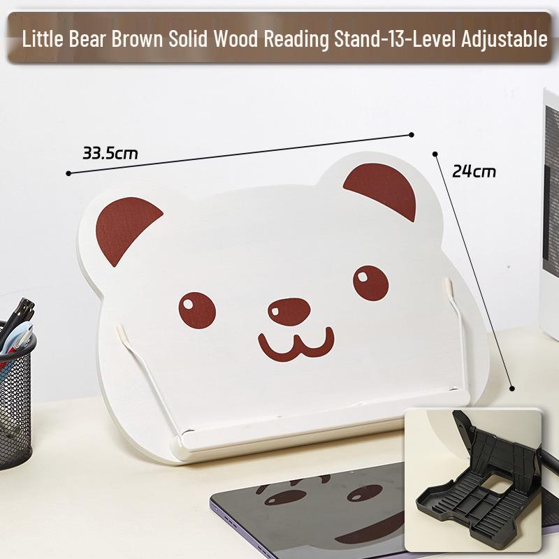 Little Bear Foldable Wooden Book Stand for Kids