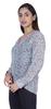 Moomaya Printed Women  S Button Down Shirt Long Sleeve Tshirt V-Neck Tunic