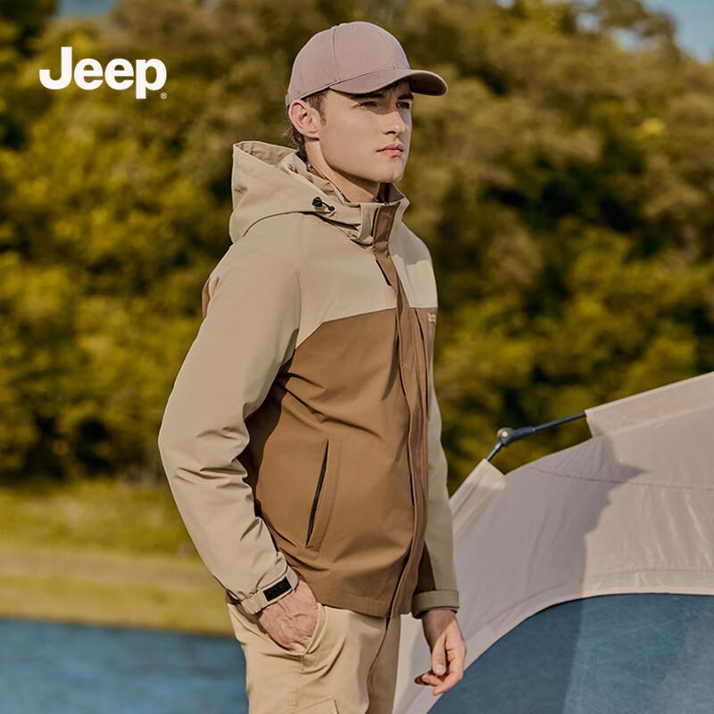 Jeep Мужская уличная куртка с капюшоном