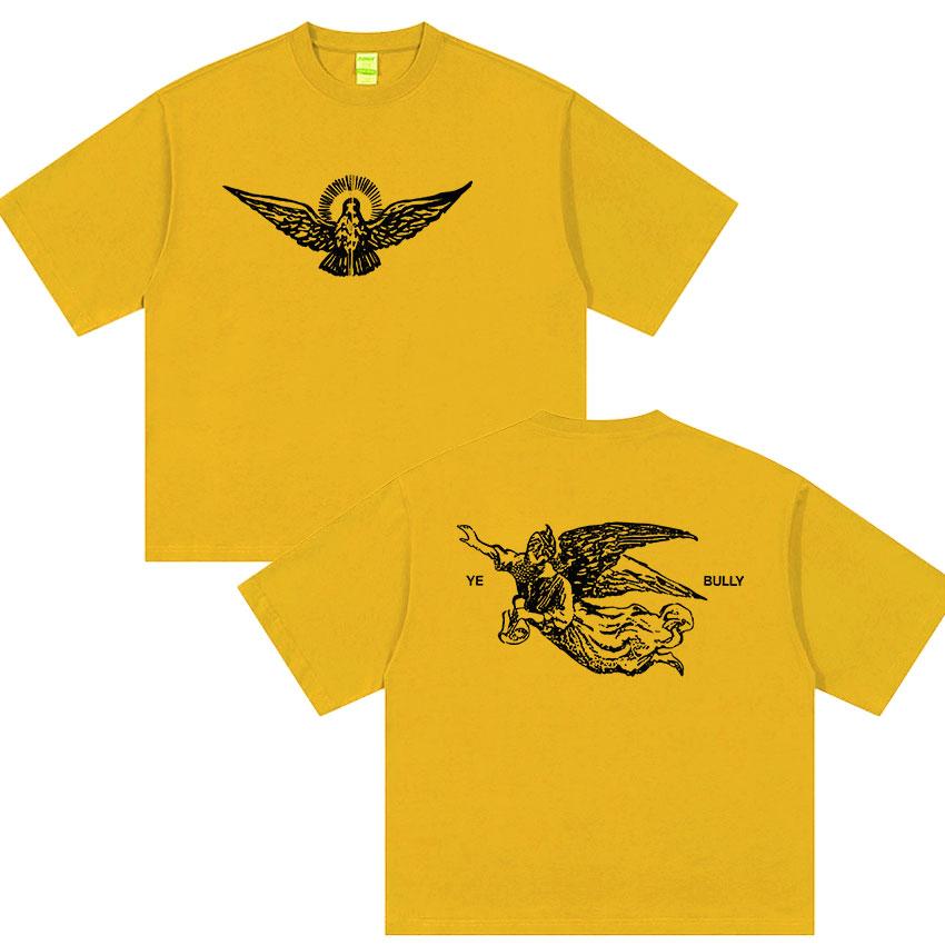 Kanye West Ye Bully New Album 2026 Print T Shirt Unisexs Vintage Fashion Oversized Cotton Tshirts Hip Hop Loose Clothing Tshirt