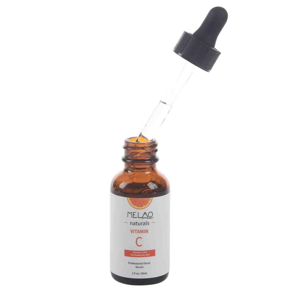 5X MELAO Natuerliches Vitamin C Serum fuer Gesicht Organisches Anti-Aging Topisches Gesichtsserum, 20% Vitamin C + E 30ML