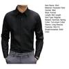 Men Formal Shirt Business Style Turn-down Collar Long Sleeves Slim Fit Single-breasted Solid Color Office Meeting Shirt