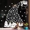 Shop Christmas Graffiti Decoration Room Glass Window Stickers Self-Adhesive PVC Santa Snowflake Stickers