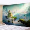 Magic Forest Castle Tapestry Fairy Tale Adventure Fantasy Tapestry Wall Hanging Hippie Tapestry Kids Room Bedroom Decoration
