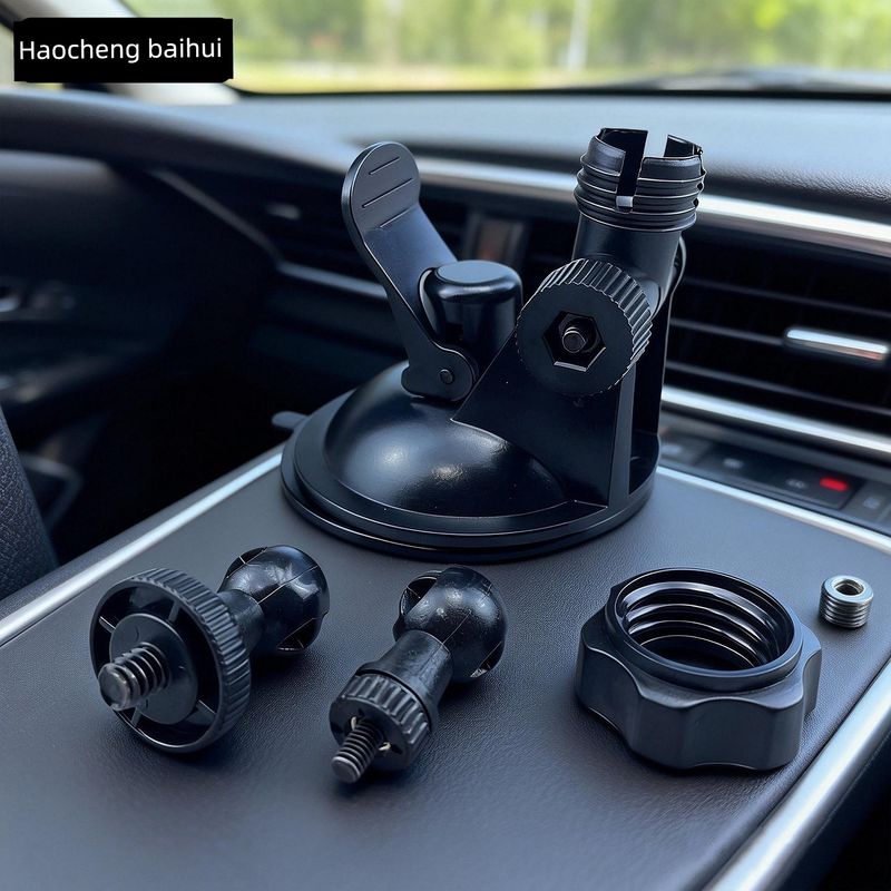 Driving Recorder Screw Connector Large Suction Cup Bracket 4mm 6mm Connector Camera Sports Camera Car Mount Bracket