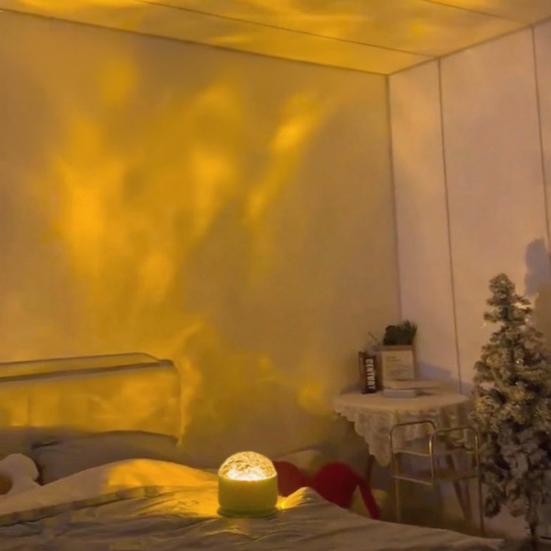 Проектор ночного света Аврора 16 цветов Проектор океанских волн USB Перезаряжаемый Пульт ДУ Проектор света для детей и подростков