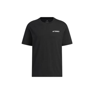 adidas Футболка с круглым вырезом и коротким рукавом с буквенным принтом, топы унисекс, черная IC1945