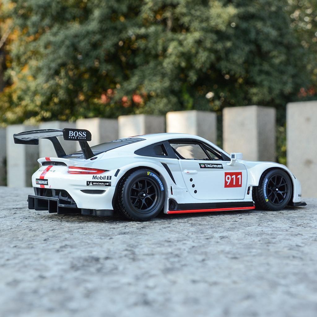 AABKN1 Bburago 1:24 Porsche 911 RSR racing edition die casting alloy car model Art Deco Collection Toy tools gift factory authorization