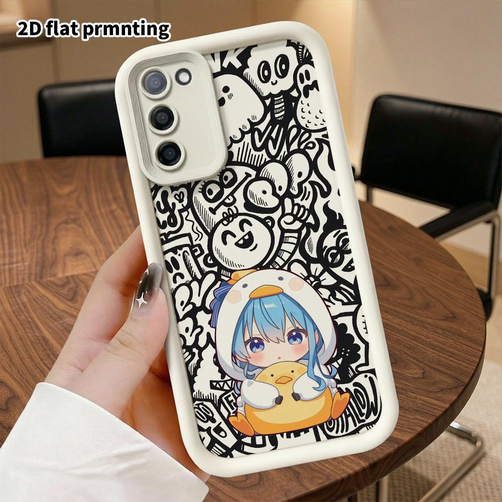 Phone Case: 2D Flat Samsung Galaxy A34 A35 M05 M06 S20 S22 S21 FE Plus 5G Protective Case, Cape Girl, Christmas and Halloween Gifts
