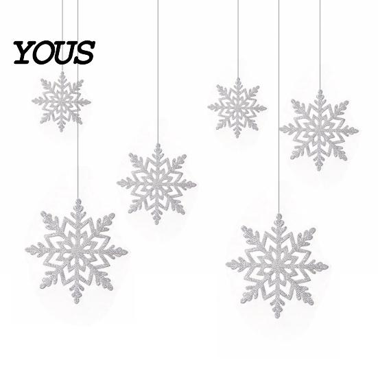 Reusable Paper Snowflakes for Ceilings 6Pcs Christmas Snowflake Hanging Decorations, 3D Iridescent Ornaments, Decorative Winter