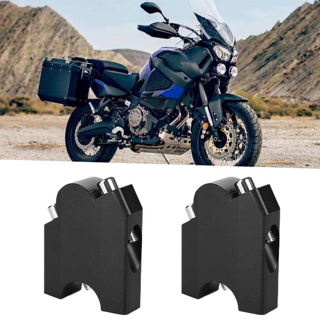 2pcs HandleBar Riser Mount Clamp Aluminum Alloy Replacement for XT1200 Super Tenere 2010‑2014