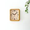 KATOMOKU Muku Clock 19 Oak Wall Clock with Continuous Second Hand, km-133OA, 280mm x 220mm (Radio-Controlled Clock)