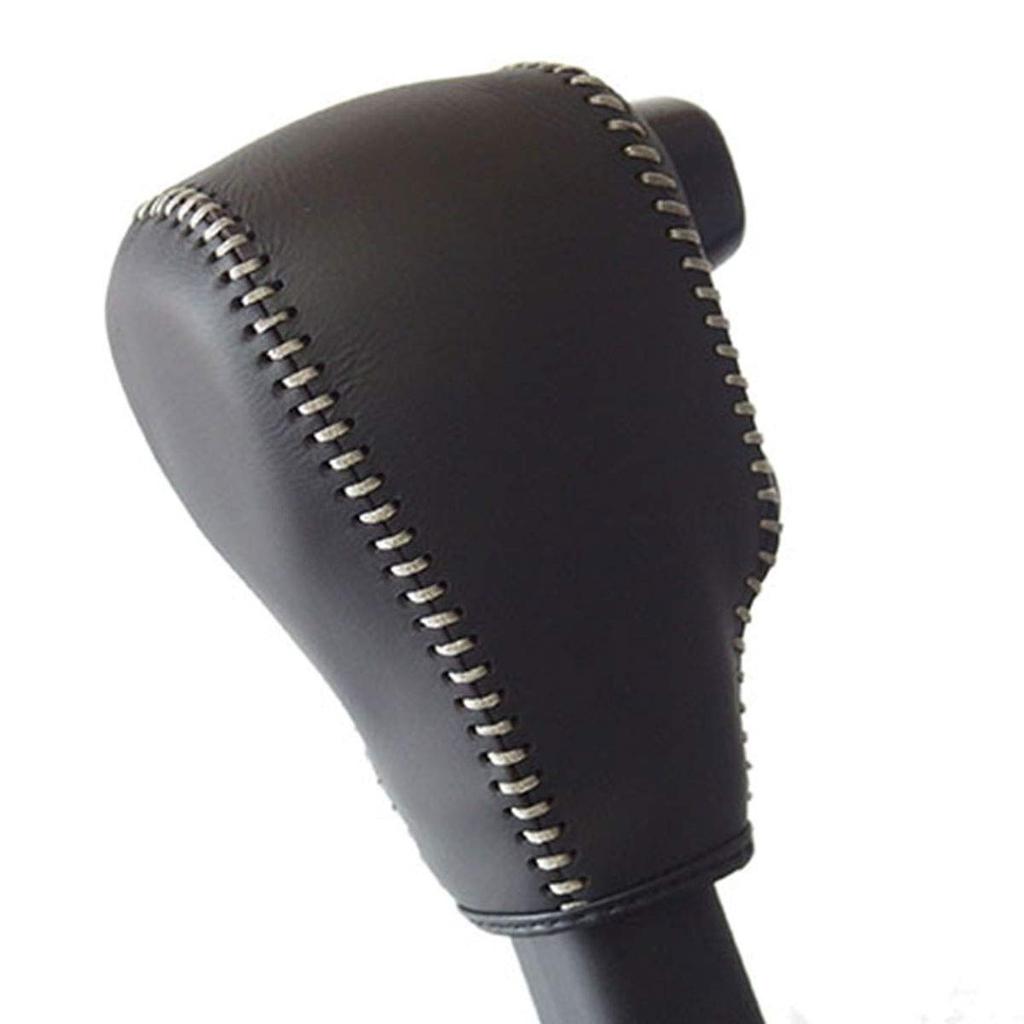 Набор для самостоятельной обтяжки кожей ручки переключения передач TricoloreExchange для текущих Atrai Hijet и Hijet Deck Черная кожа сверху и с обеих сторон с серым