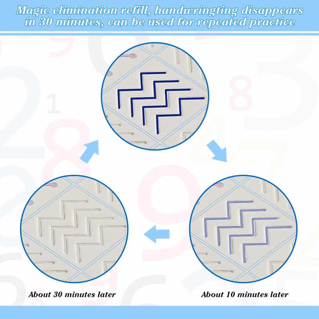 4 книги Магическая тетрадь для письма на испанском языке Каллиграфический блокнот Монтессори для детей Многоразовая развивающая игрушка для практики каллиграфических букв Качество