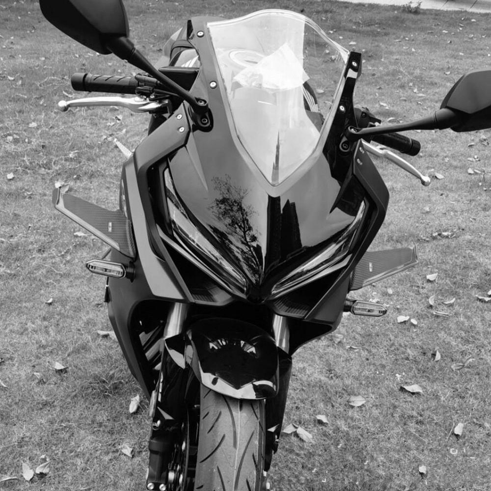 Пара мотоциклетных передних обтекателей под карбон, боковые винглеты, ветровые спойлеры