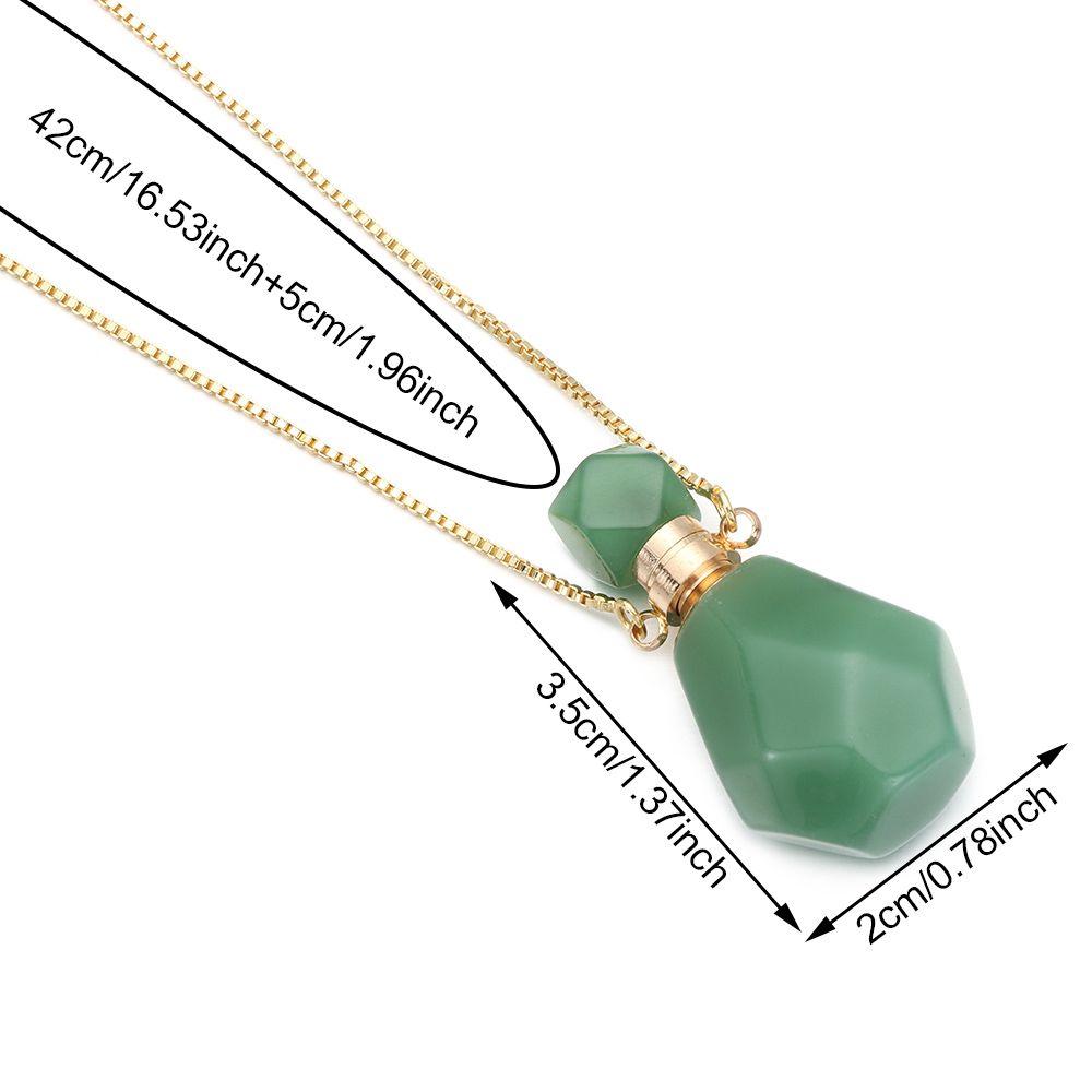 Форма капли воды масляный диффузор флакон флакон духов кулон натуральный камень ожерелье ювелирные изделия подарок