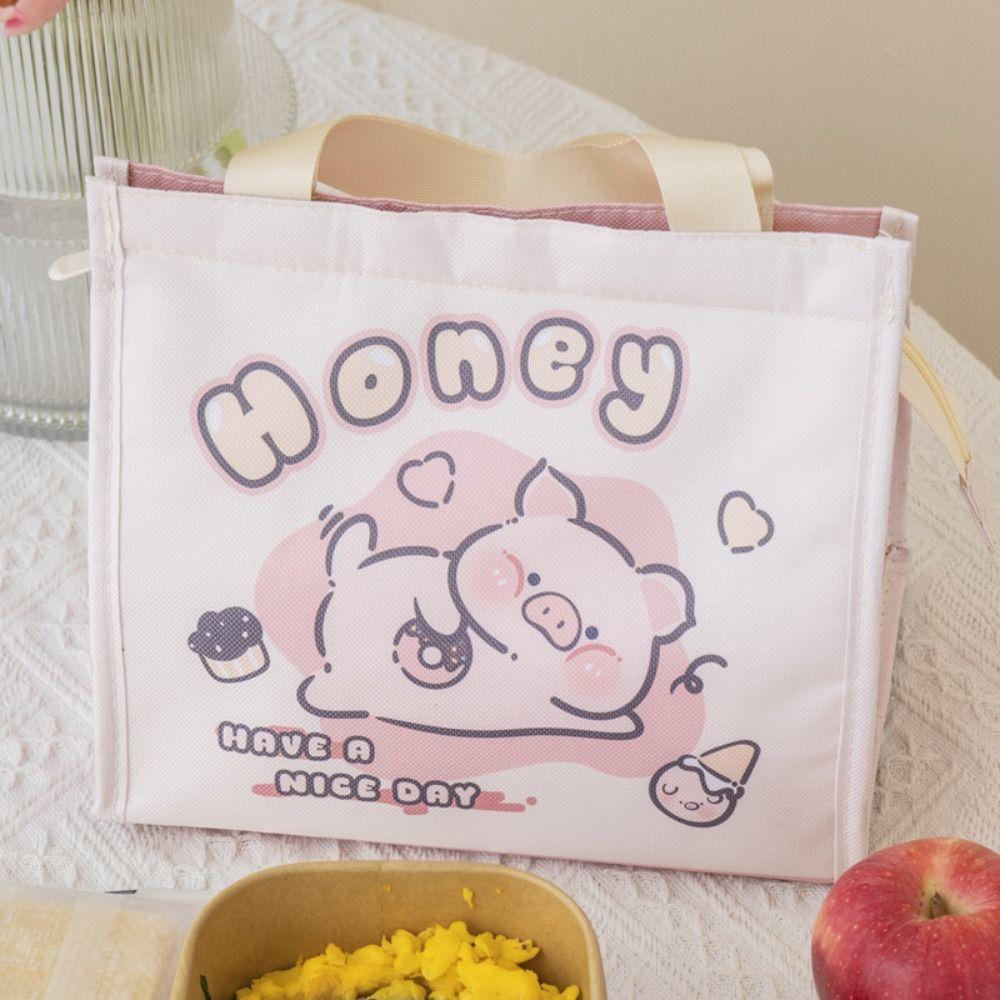 Оксфордская сумка-капибара для ланча большой вместимости, портативный ланч-бокс, простая сумка для столовой, еда для барбекю