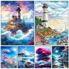 5D DIY Full Round Square Drill Diamond Art Painting Set Pictures On the Beach Diamond Embroidery Landscape Mosaic Decoration