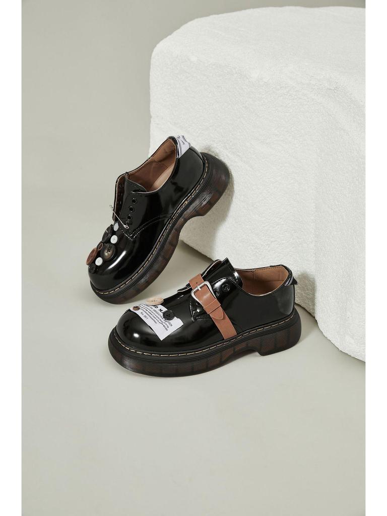 Женские мокасины Мэри Джейн на толстой подошве Bosi Niche Design 2025 года