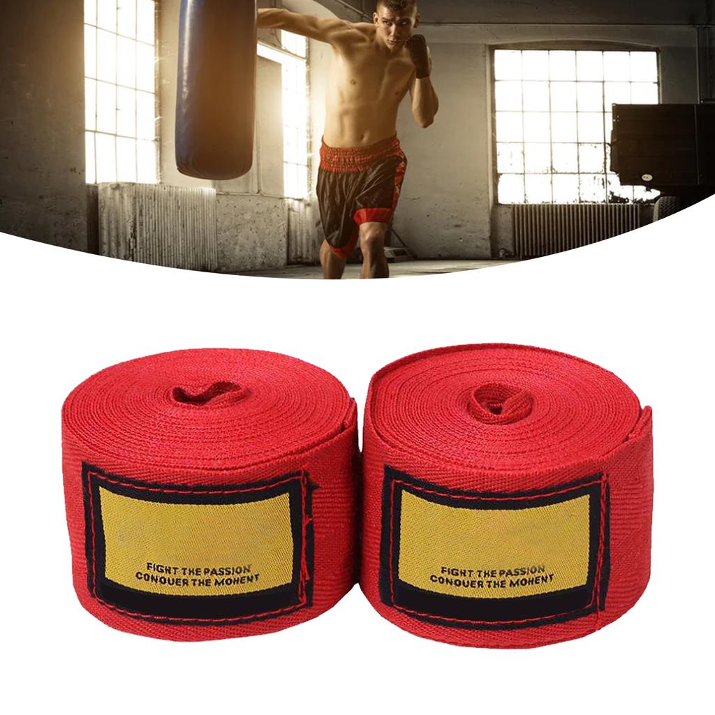 2 шт. боксерские бинты спортивные бинты для кикбоксинга тайский бокс боевые бинты перчатки протектор красный