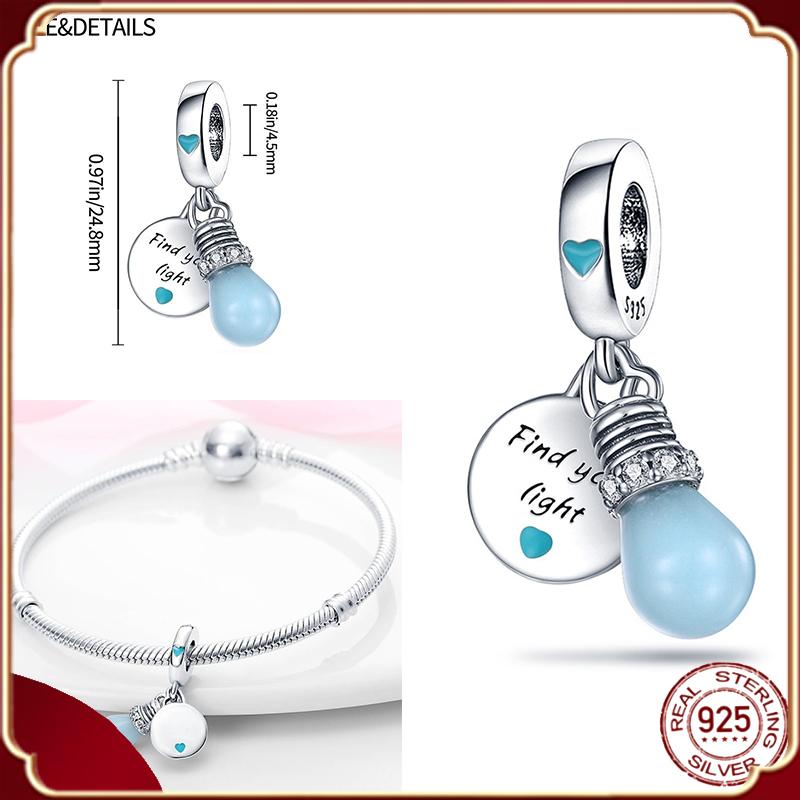 Подвески Plata De Ley S925, серебряный хамелеон, светящийся светлячок, самолет, чемодан, подходит для S925, оригинальные браслеты, кулон, ювелирные изделия своими руками