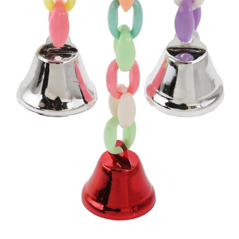 Bird Cage Toy Set with Bell Bridge Creative Parrots Small Birds Chewing Hanging Ring Toy Interactive Activity Toy