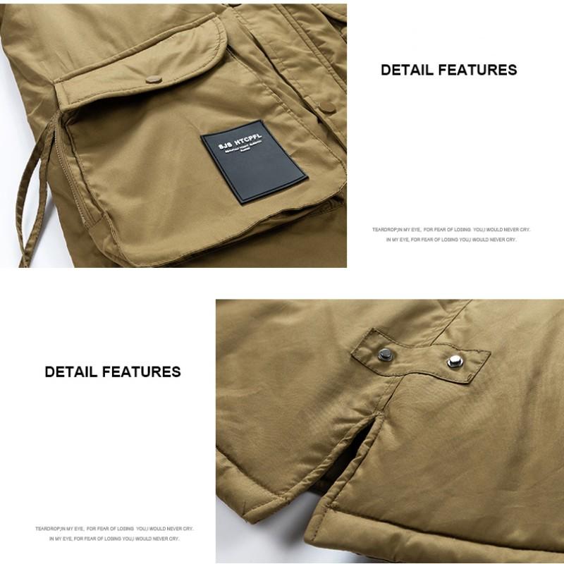 Мужская зимняя куртка с капюшоном, мужская модная одежда с меховым капюшоном, уличное пальто, стеганая куртка