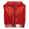 Sleeveless Backless Hooded Crop Top for Girls: Front Zipper Sparkling Sequins Dancewear for Hip-Hop Jazz Performance