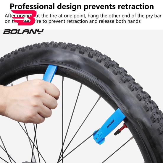 BOLANY 2Pcs High Hardness Bike Tire Lever Front Curved Flat Mouth Not Easy To Break Accessories Tire Removal Tool for Maintenance
