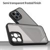 For iPhone 13 Pro Max Case Drop Proof Airbags Frosted Translucent PC+TPU Phone Back Cover