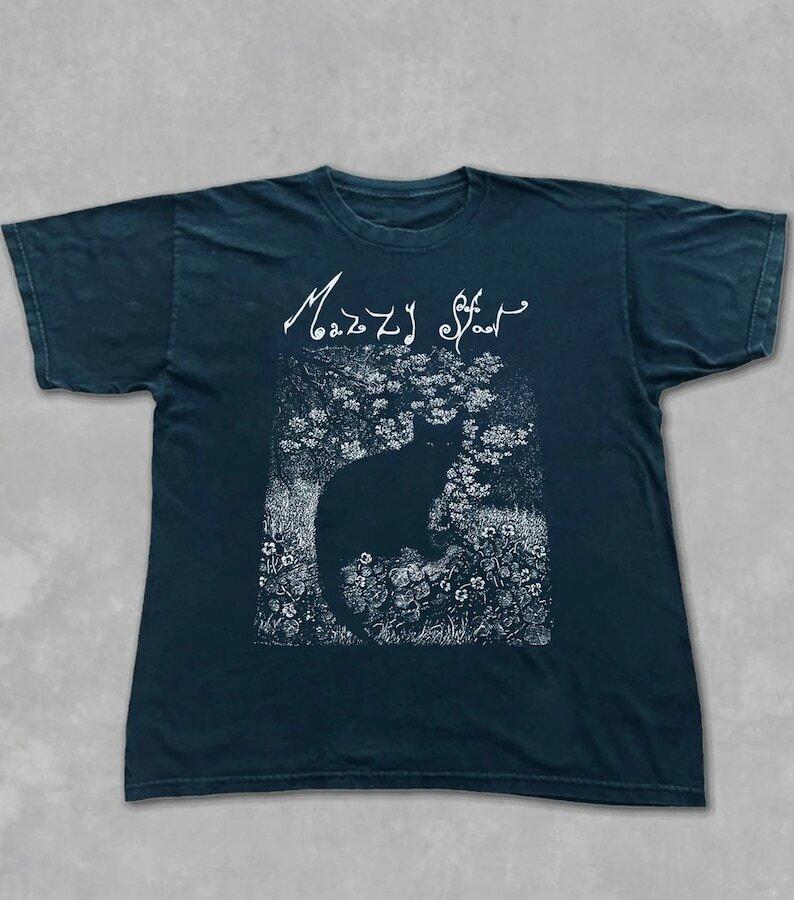 Mazzy Star Cat , Mazzy Star Cotton Black Unisex S-5XL VN1308 Unisex T-Shirt