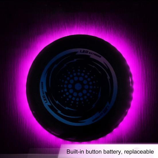 Kids Soft Flying Disc Toy Light-up Throwing Disc Game Outdoor Garden Lawn LED Flying Saucer Parent-child Family Game Boys Girls Gift