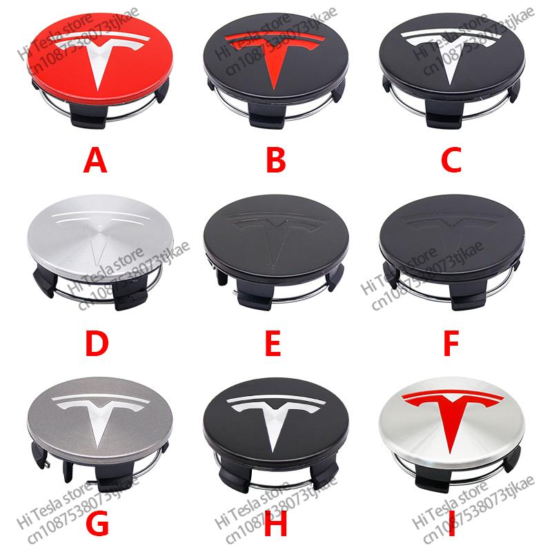 ahsgp6 56mm 4 Piece Wheel Tire Center Cap Logo for Tesla Original Hub Caps Model3 Model Y Model S X High Quality Auto Accessories