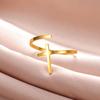 New 2025 Classic Christian Cross Ring Adjustable Stainless Steel Open Rings for Women Men Fashion Christ Jesus Jewelry Fashion Accessories Creative