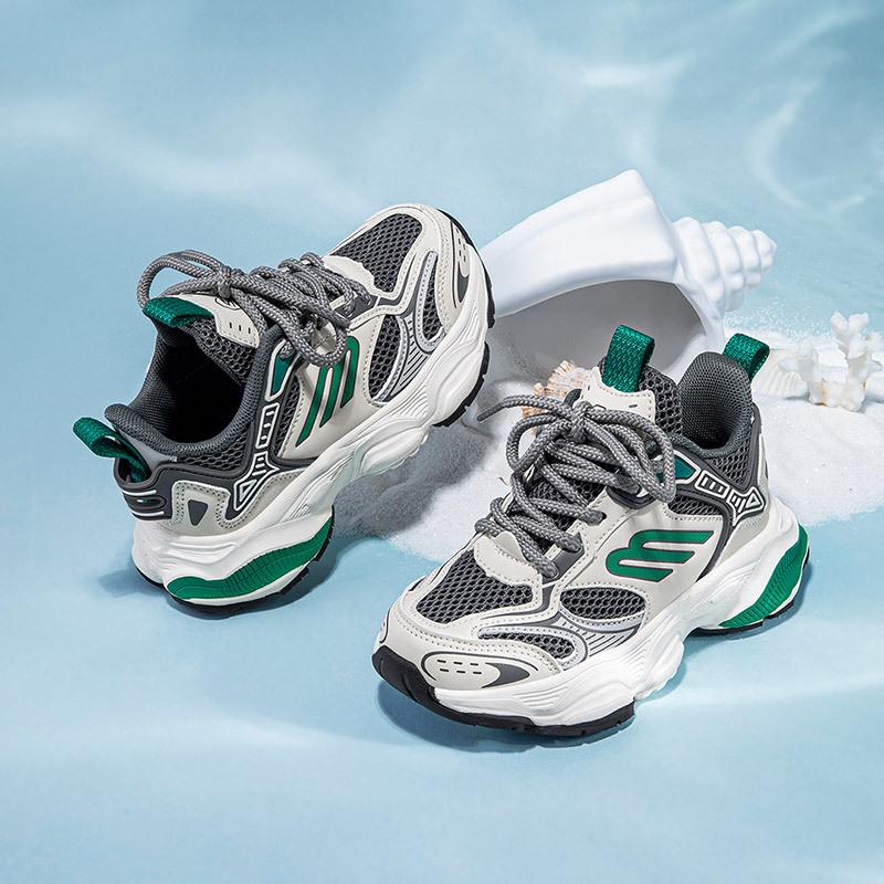 Kids Breathable Mesh Sneakers Chunky Running Shoes Boys Girls Casual Sports Shoes Lightweight Comfortable For School Outdoor Walking
