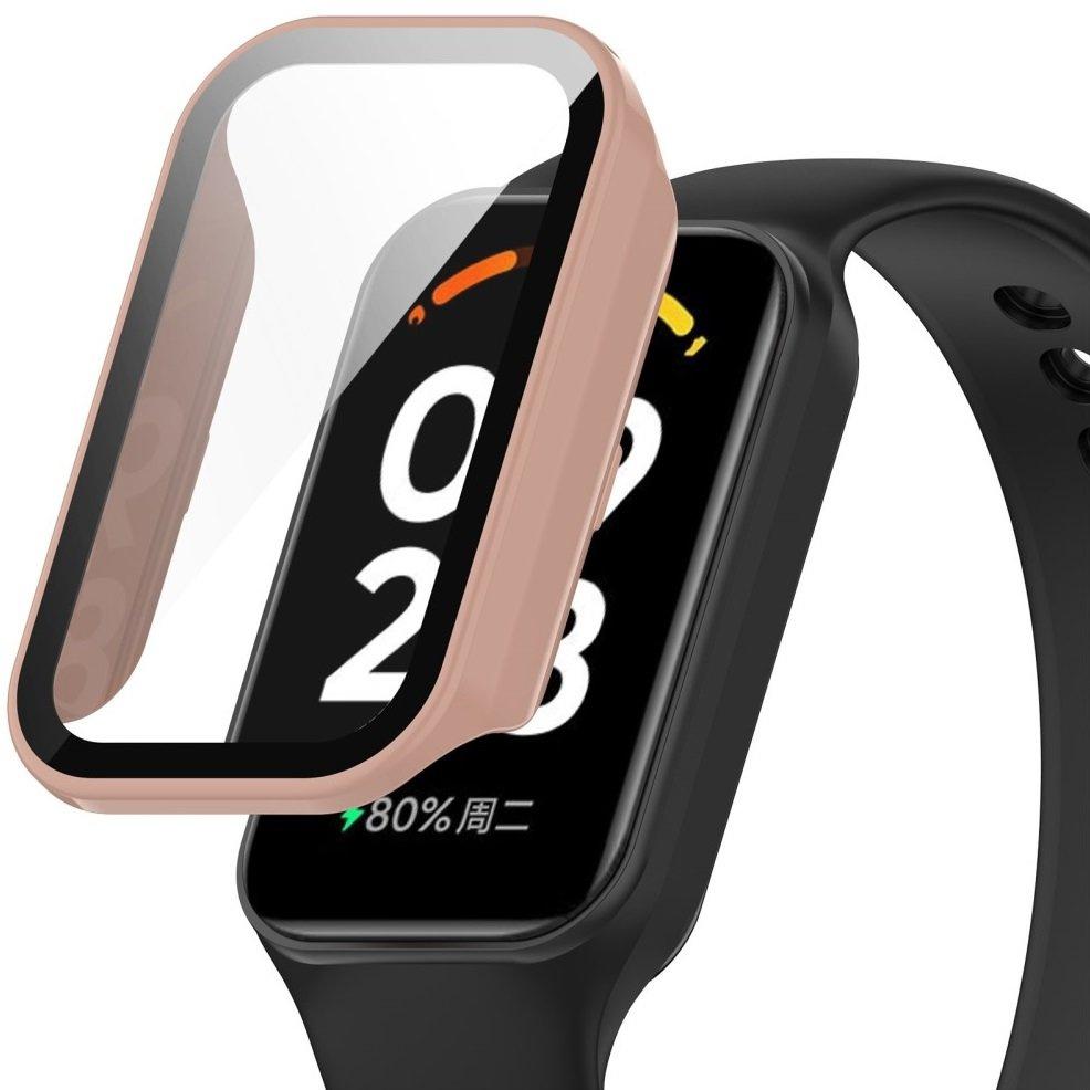 2in1 Case + Tempered Glass for Xiaomi Redmi Band 2 / Xiaomi Smart Mi Band 8 Active, Pink
