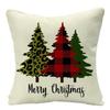Festive Christmas Cushion Cover Featuring Adorable Reindeer And Snowflakes Design