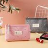 1Pc Floral Prints Rectangle Coin Purse Cute Cosmetic Bag Small Storage Bags Canvas Toiletry Organizer Purse