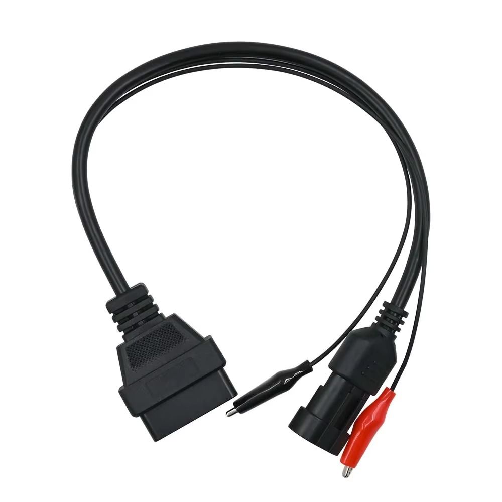 Black OBDII Connector Adapter 3Pin to 16Pin OBD2 Plug Adapter Diagnostic Cable Adapter For Lancia
