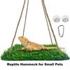 Reptile Hammock with Adjustable Rope Artificial Hanging Bed Small Pet Swing Mat