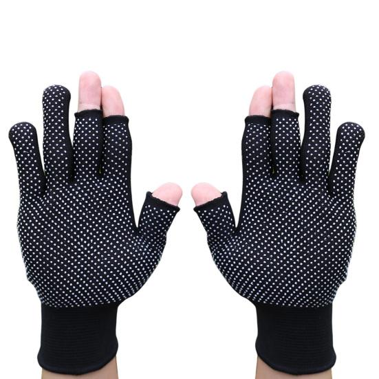 1 пара спортивных перчаток без пальцев, противоскользящие, солнцезащитные, полиэстеровые, с открытыми пальцами, перчатки для рыбалки и сбора чая, для занятий спортом на открытом воздухе