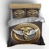 "Golden Medical Symbol Decor Set" Soft Comfortable Duvet Cover Bedding Set Included 1*Duvet Cover & 2*Pillowcases, gift