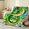 1PC Shenron Patterned Flannel Blanket Suitable For All Seasons For Home Decor Warmth And Comfort Gifts Holiday Present