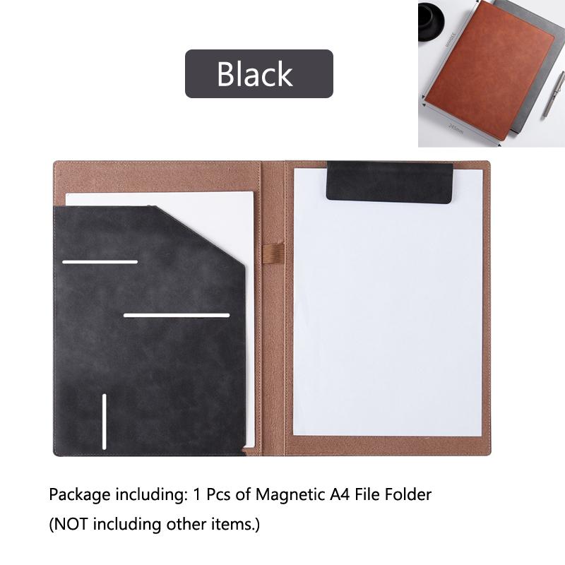 University A4 Leather Padfolio Portfolio Folder Magnetic Clipboard Business Executive Folders Documents Holder Organizer Office